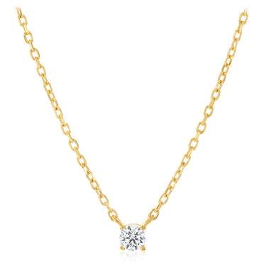 Cubic Zirconia 43.20cm Chain in 9ct Yellow Gold