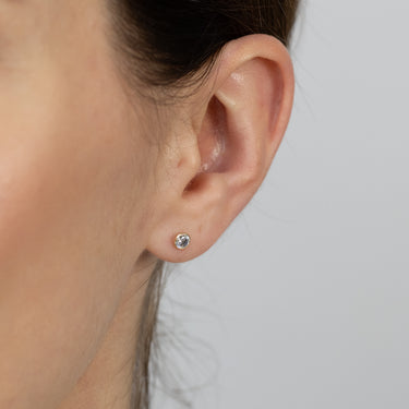 Cubic Zirconia 4mm Stud Earrings in 9ct Yellow Gold