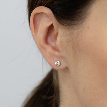 Cubic Zirconia 5mm Stud Earring in 9ct Yellow Gold