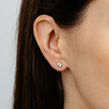 Cubic Zirconia 5mm Stud Earrings in 9ct Yellow Gold