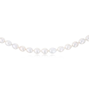 White Baroque Freshwater Pearl 45cm Necklace in Sterling Silver
