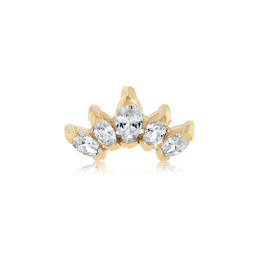 Cubic Zirconia Nose Piercing in 9ct Yellow Gold