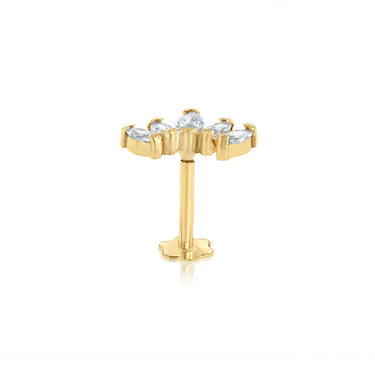 Cubic Zirconia Nose Piercing in 9ct Yellow Gold
