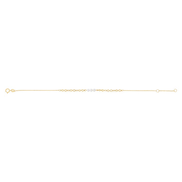 Pearl Eternity 19cm Bracelet in 9ct Yellow Gold