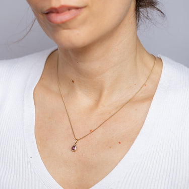 Created Ruby Pendant in 9ct Yellow Gold