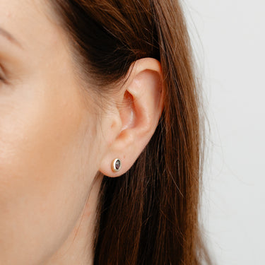 London Blue Topaz Stud Earrings in 9ct Yellow Gold