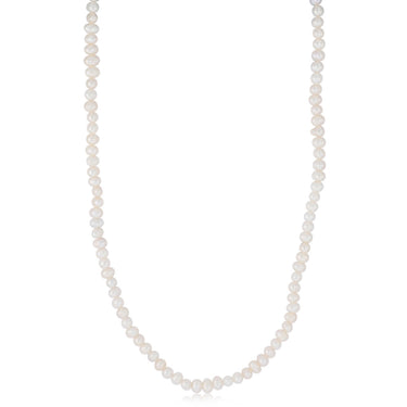 Potato Shape Pearl 50cm Necklace in Sterling Silver