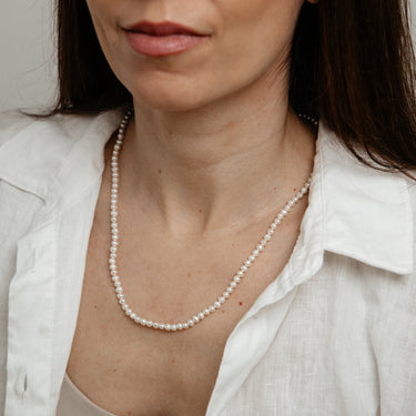 Potato Shape Necklace 50cm Necklace in Sterling Silver