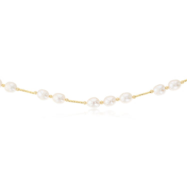 White Rice Pearl 100cm Necklace