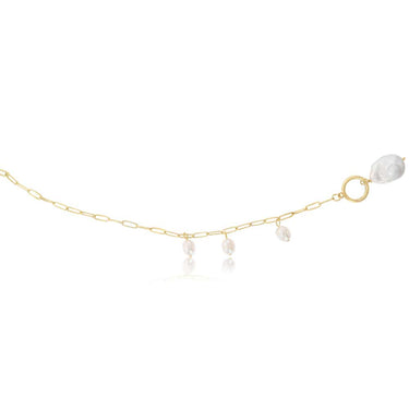 Baroque Pearl Necklace Gold Plated
