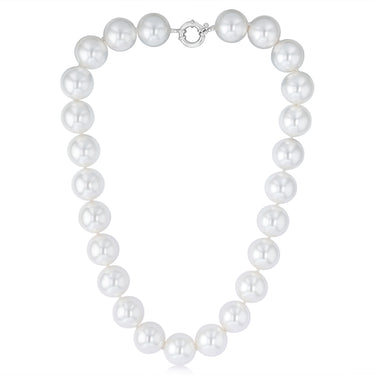 White Shell Pearl 45cm Necklace in Sterling Silver