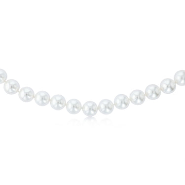 White Shell Pearl 45cm Necklace in Sterling Silver