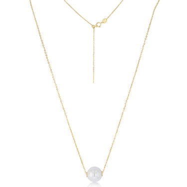Shell Pearl Necklace in Gold Plated Sterling Silver