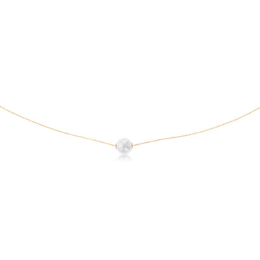 Shell Pearl Necklace in Gold Plated Sterling Silver