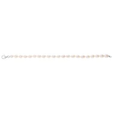 Pink Freshwater Pearl Bracelet in Sterling Silver