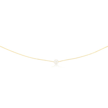 7-8mm White Freshwater Pearl Chain in Gold Plated Sterling Silver
