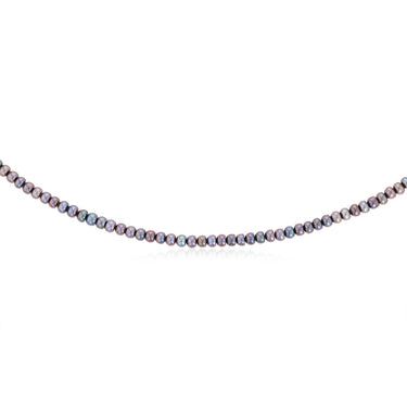 6-7mm Black Freshwater Pearl Chain in Sterling Silver