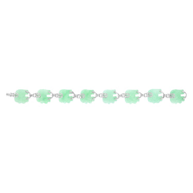 Elephant Jade Bracelet in Sterling Silver