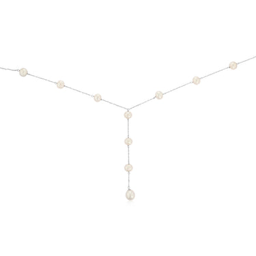 6-9mm White Freshwater Pearl Chain in Sterling Silver