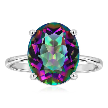 Mystic Quartz Ring in Sterling Silver