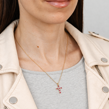 Luminesce Lab Grown 1/3 Carat and Natural Black Sapphire Pendant in 9ct Yellow Gold