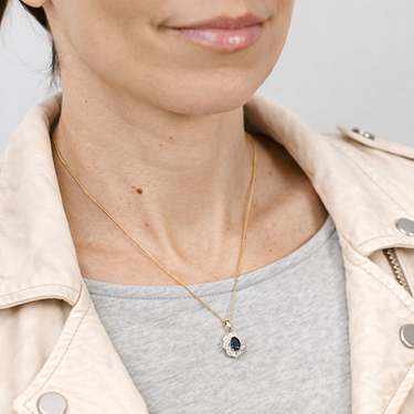 Luminesce Lab Grown 0.18 Carat Diamond and Created Ruby Cross Pendant on 45cm Chain in Gold Plated Sterling Silver