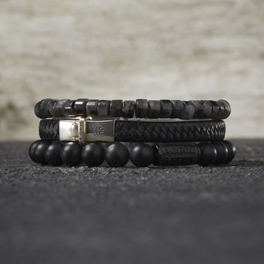 Rebel and Rose Small Braided Black Bracelet