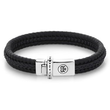 Rebel and Rose Dual Twisted Black Bracelet