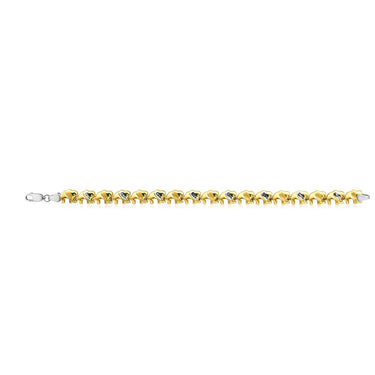 9ct Yellow Gold Silver Filled Elephant Fancy Bracelet