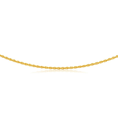 9ct Yellow Gold Silver Filled Rope Chain