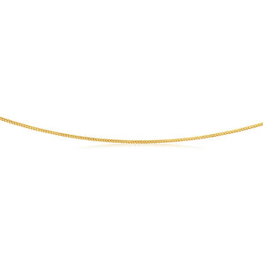 9ct Yellow Gold Silver Filled 45cm Curb Chain 30 gauge