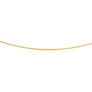 9ct Yellow Gold Silver Filled 45cm Curb Chain 30 gauge