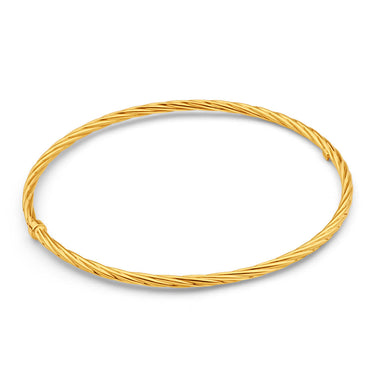 9ct Yellow Gold Silver Filled 65mm Bangle