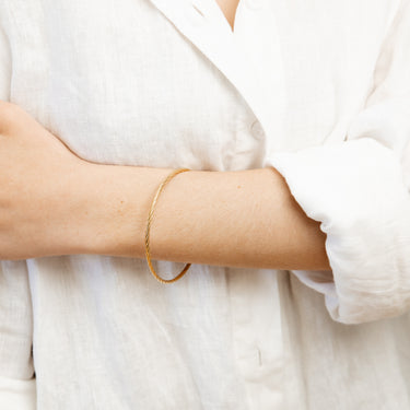 9ct Yellow Gold Silver Filled 65mm Bangle
