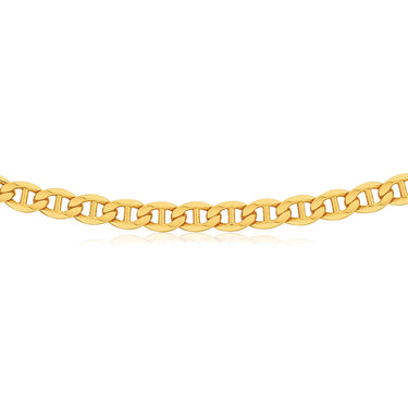 9ct Yellow Gold 55cm Silver Filled Anchor Chain