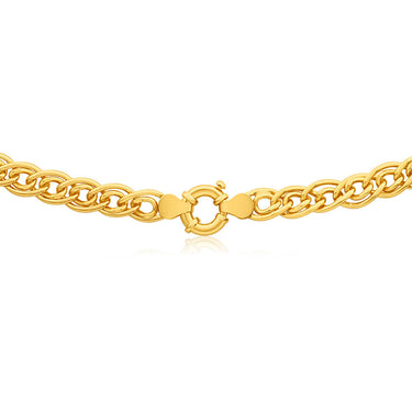 9ct Yellow Gold Filled Double Curb 45cm 140 Gauge Chain