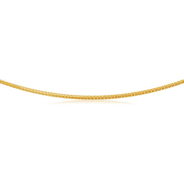 9ct Yellow Gold Silver Filled Wheat Sq 45cm Chain