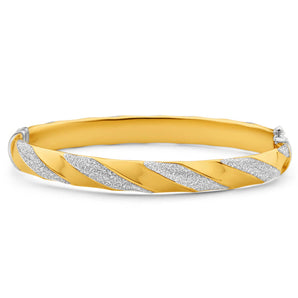 9ct Yellow Gold Silver Filled 61mm Bangle