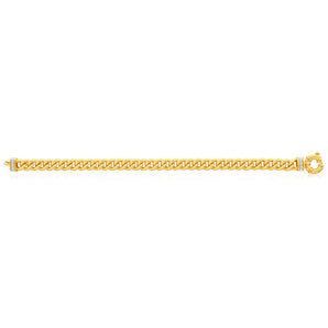 9ct Yellow Gold Silver Filled Cubic Zirconia 20cm Curb Bracelet
