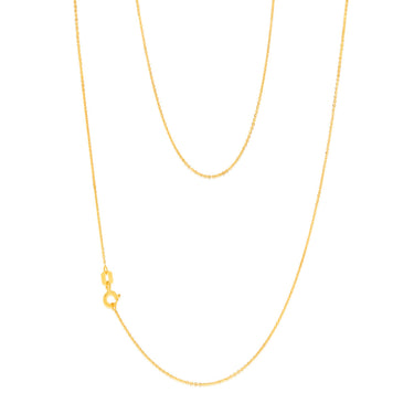 9ct Yellow Gold Silverfilled Trace 25 Gauge 50cm Chain