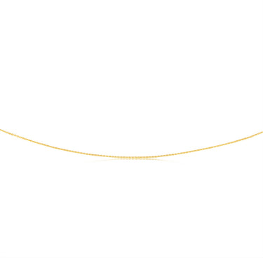 9ct Yellow Gold Silverfilled Trace 25 Gauge 50cm Chain