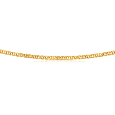 9ct Yellow Gold Silver Filled Double 45cm Curb Chain