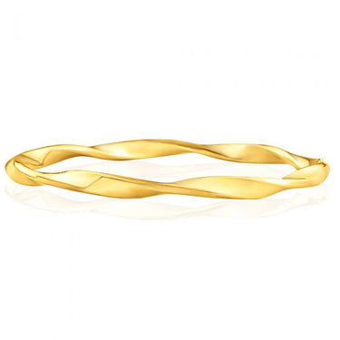 9ct Yellow Gold Silver Filled 65mm Bangle