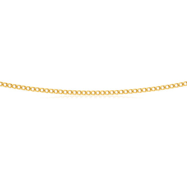 9ct Yellow Gold Silver Filled 45cm Curb Chain 70gauge