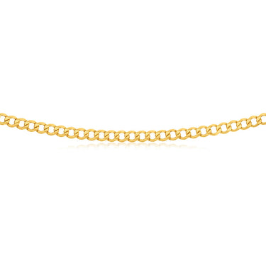 9ct Yellow Gold Silver Filled 55cm Curb Chain