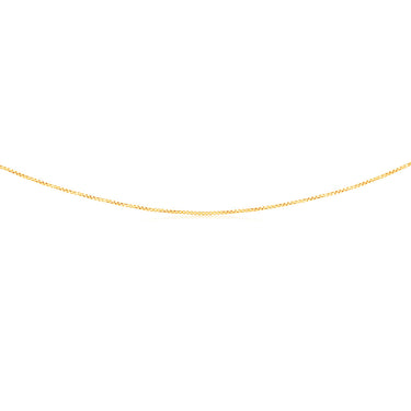 9ct Yellow Gold Silver Filled Box Link 45cm chain