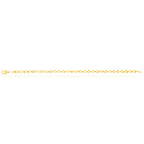9ct Superb Yellow Gold Silver Filled Belcher Bracelet