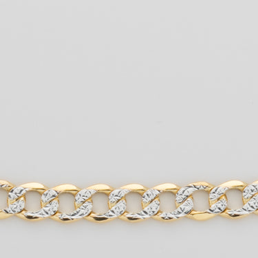 9ct Yellow Gold Silver Filled Curb 45cm Chain