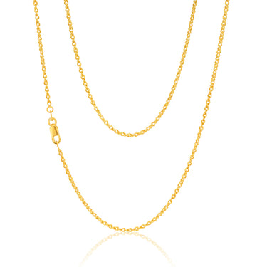 9ct Yellow Gold Silver Filled 50cm50 Gauge Chain