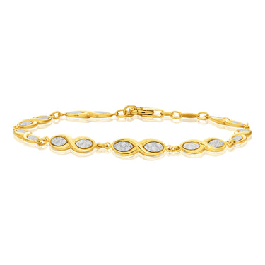 9ct Yellow Gold Filled Stardust Bracelet 19cm